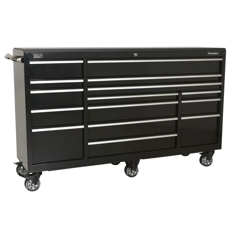 Sealey 15 Drawer Heavy-Duty Rollcab 1845mm - Black - E