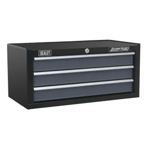 Sealey 3 Drawer Mid-Box with Ball-Bearing Slides - Black - D
