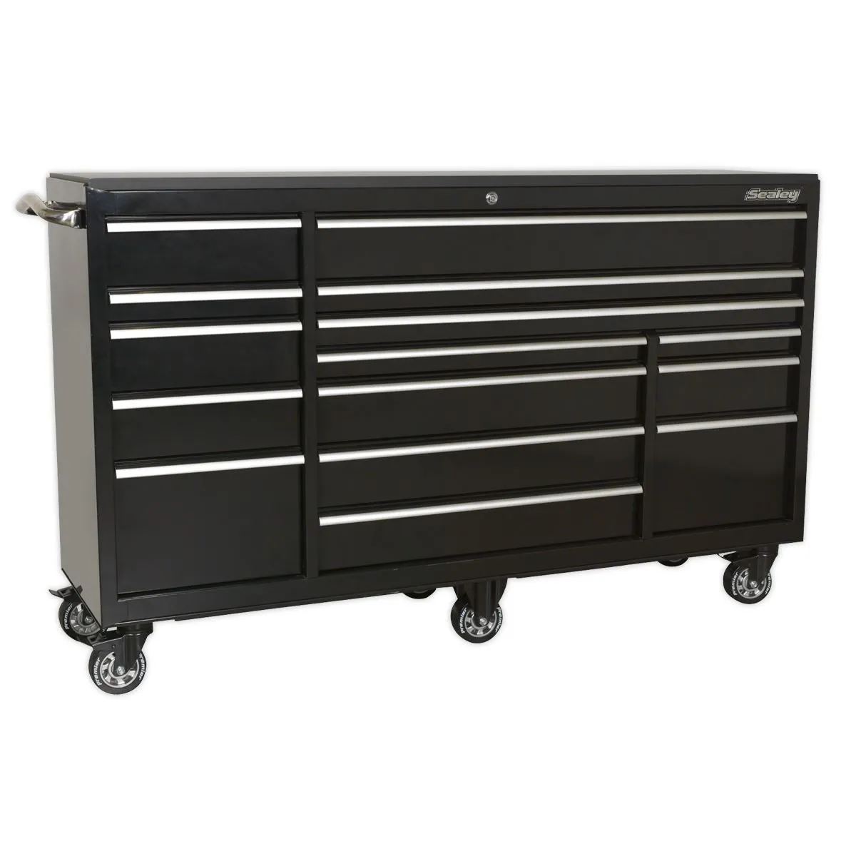 Sealey Premier Rollcab 15 Drawer 1845mm Extra-Wide Heavy-Duty Black