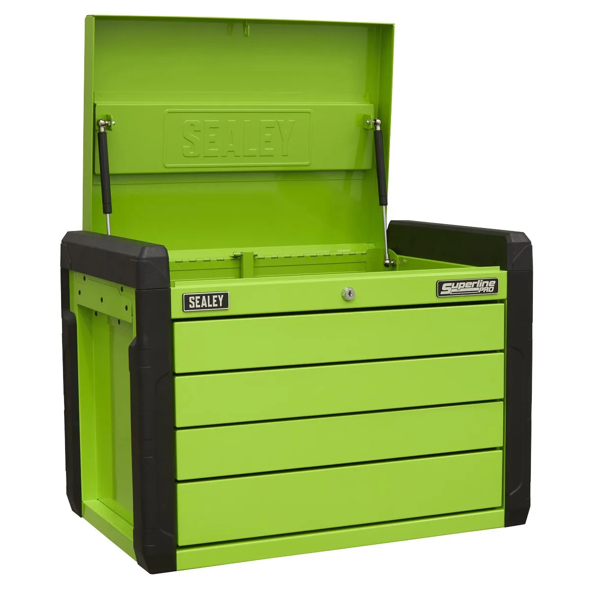 Sealey Superline Pro 4 Drawer Push-to-Open Topchest with Ball-Bearing Slides - Green