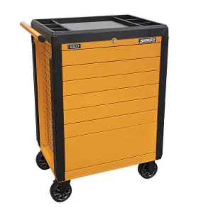 Sealey Superline Pro Rollcab 7 Drawer Push-To-Open - Orange