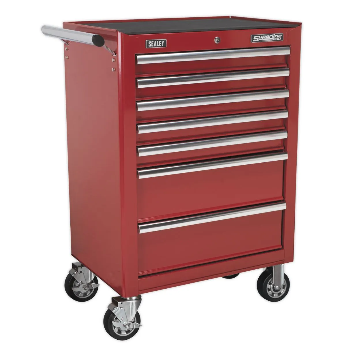Sealey Superline Pro Rollcab 7 Drawer with Ball-Bearing Slides - Red