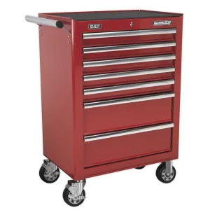 Sealey Superline Pro Rollcab 7 Drawer with Ball-Bearing Slides - Red