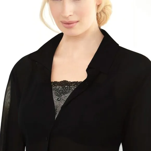 Set of 3! 44C Glamorise WONDERWIRE Bra (CAMISOLE/CAMI) Stretch-Lace BLACK NEW