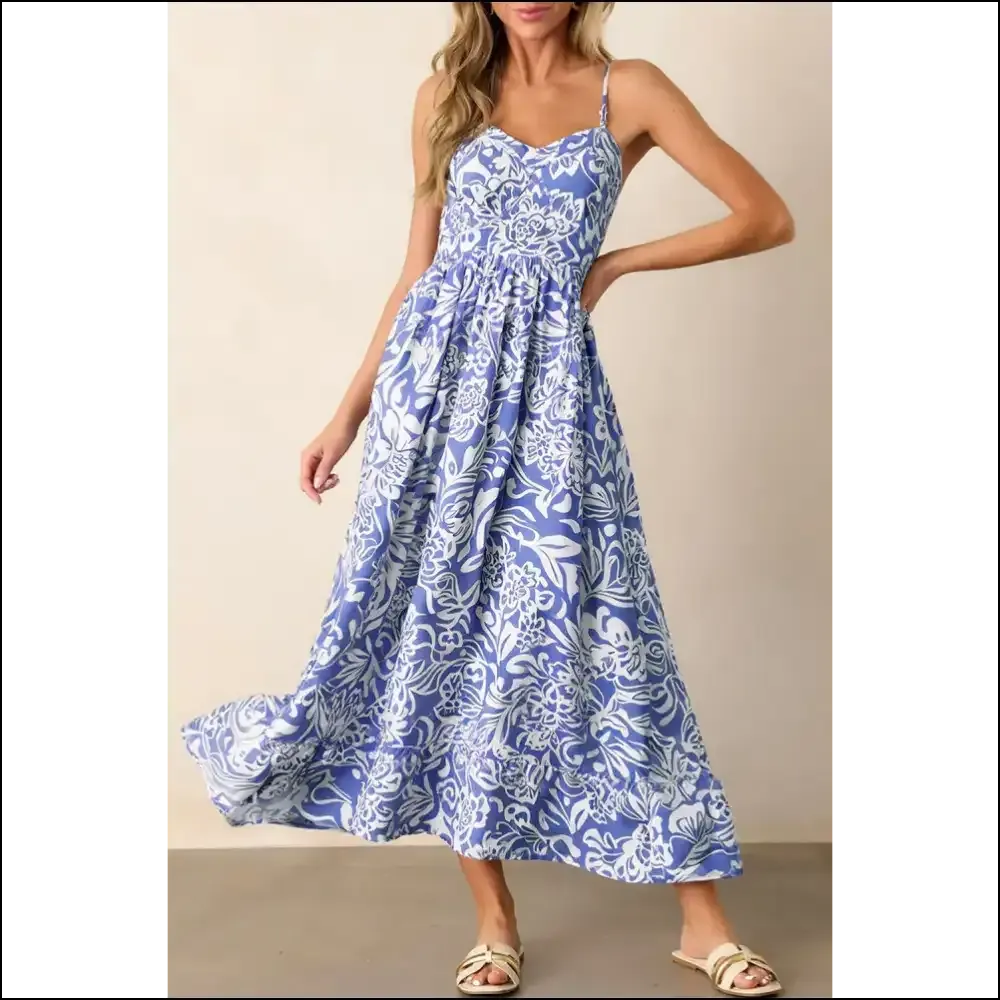 Sky Blue Floral Print: Dress so Good, It's Practically Needful Things 💙🌼