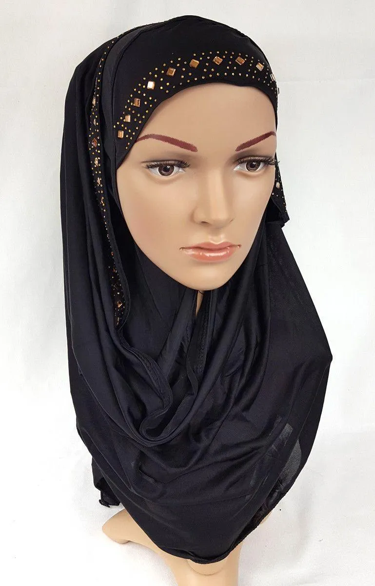 Slip On Instant Amira Style VISCOSE on-the-go Hijab Scarf ASZ0104