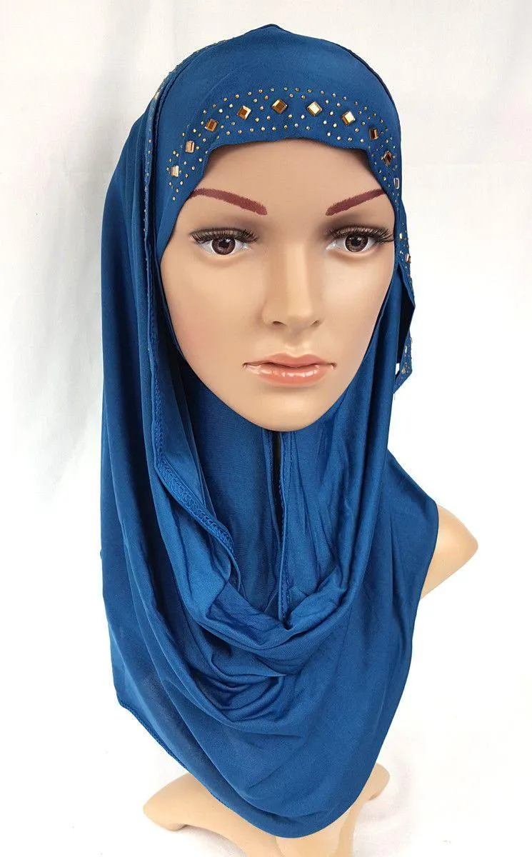 Slip On Instant Amira Style VISCOSE on-the-go Hijab Scarf ASZ0104