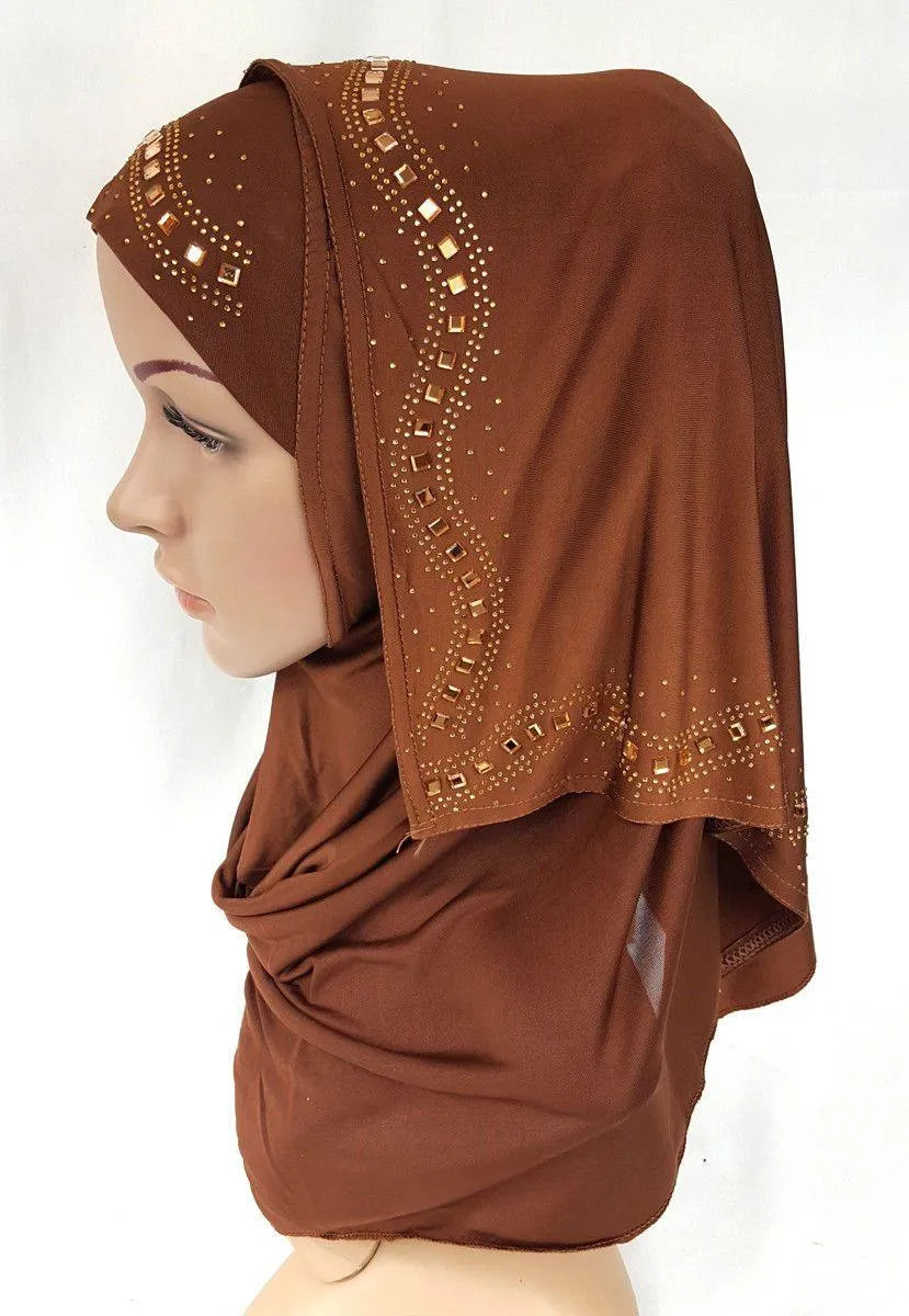 Slip On Instant Amira Style VISCOSE on-the-go Hijab Scarf ASZ0104