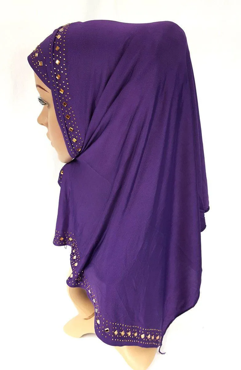 Slip On Instant Amira Style VISCOSE on-the-go Hijab Scarf ASZ0104