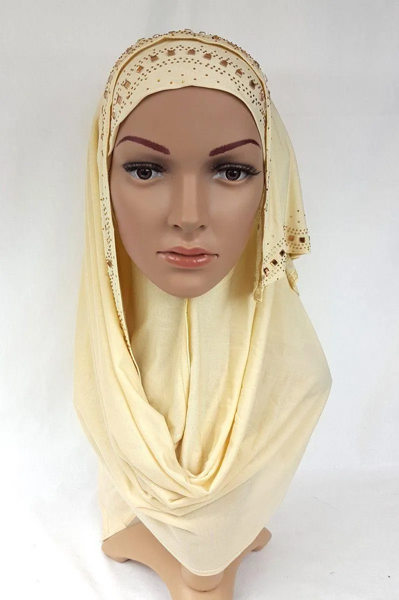 Slip On Instant Amira Style VISCOSE on-the-go Hijab Scarf ASZ0104