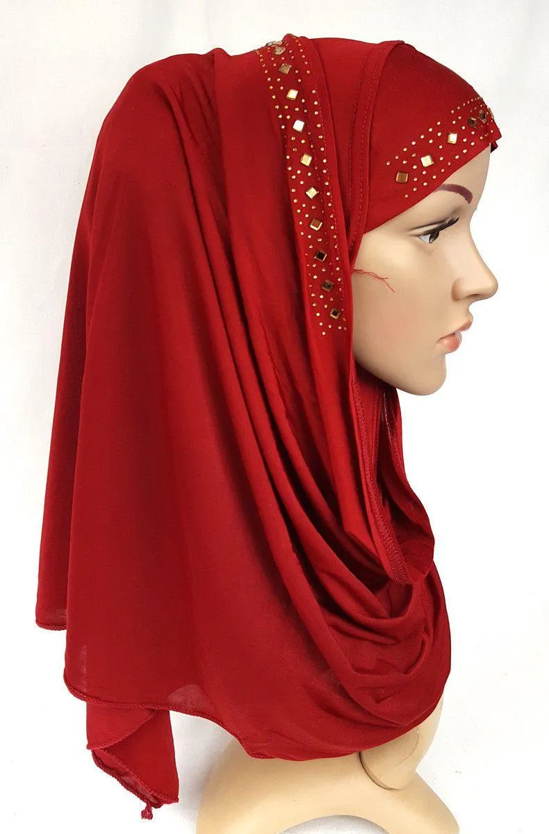 Slip On Instant Amira Style VISCOSE on-the-go Hijab Scarf ASZ0104