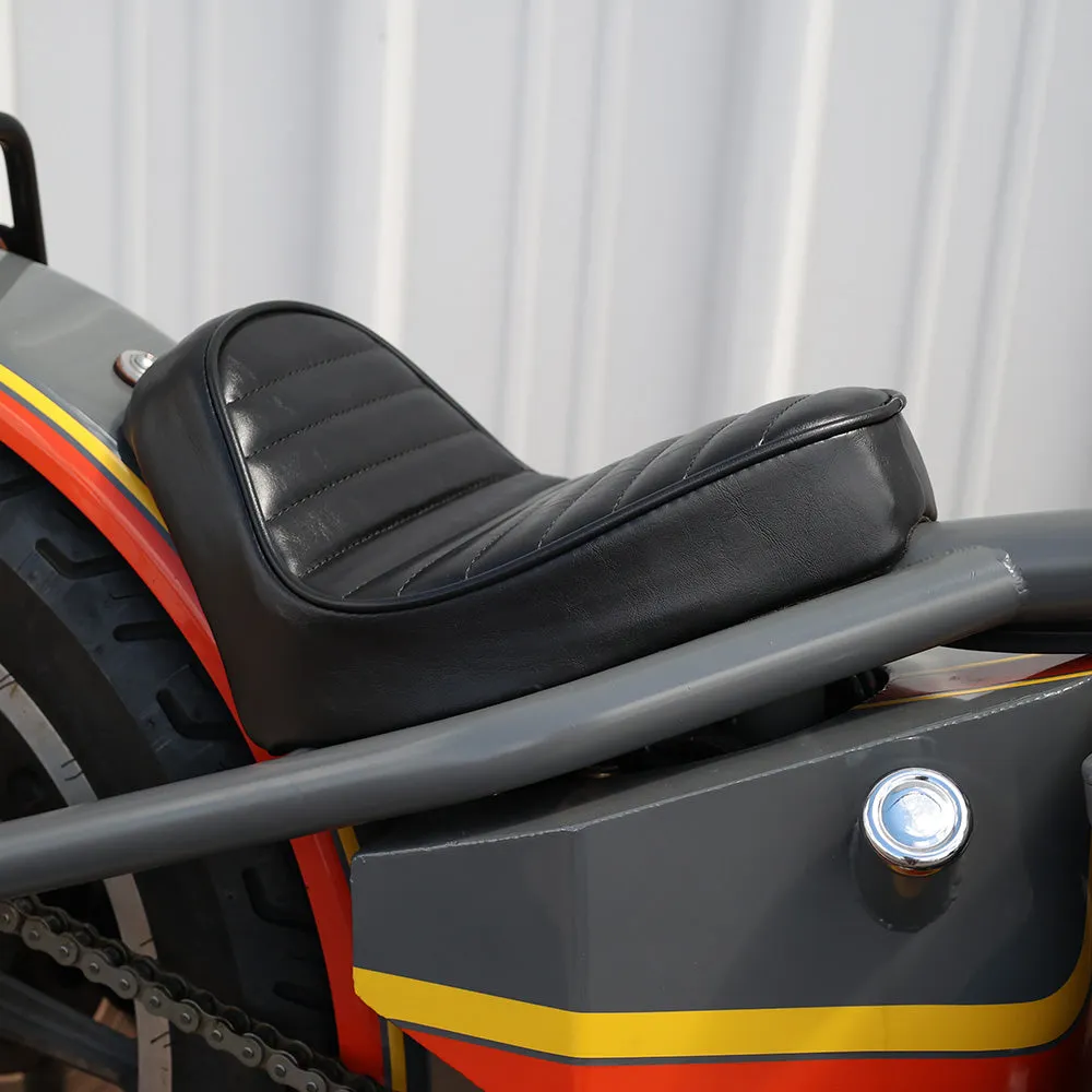 Solo Seat for Sportster Hardtail Kit - Pleated Stitch