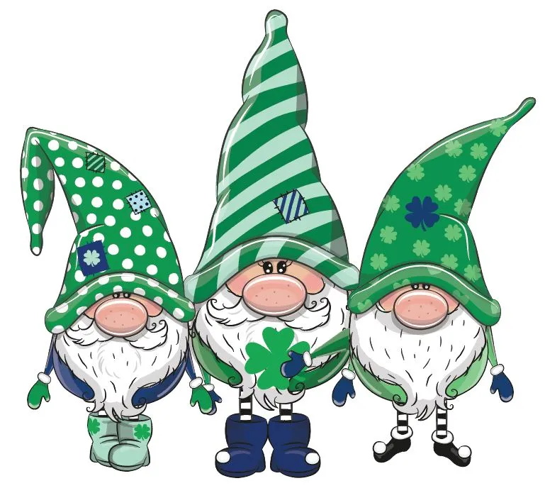St. Patrick's Day Clover Gnomes Heat Transfer