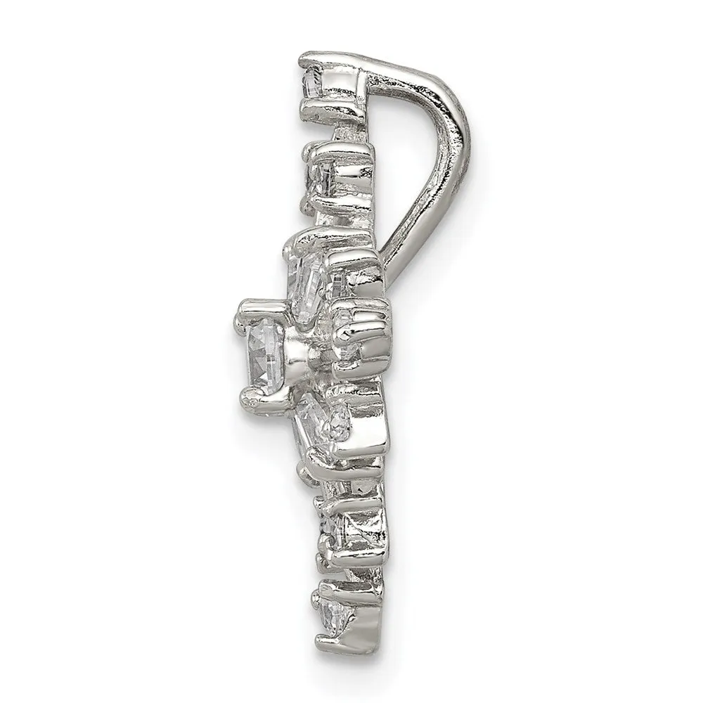 Sterling Silver CZ Snowflake Slide