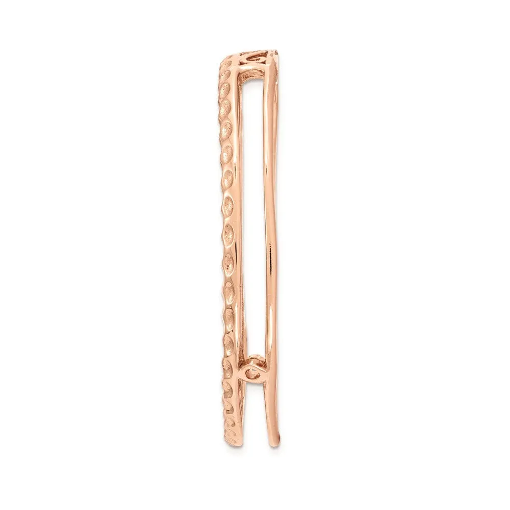 Sterling Silver Stackable Expressions Rose-tone Large Chain Slide