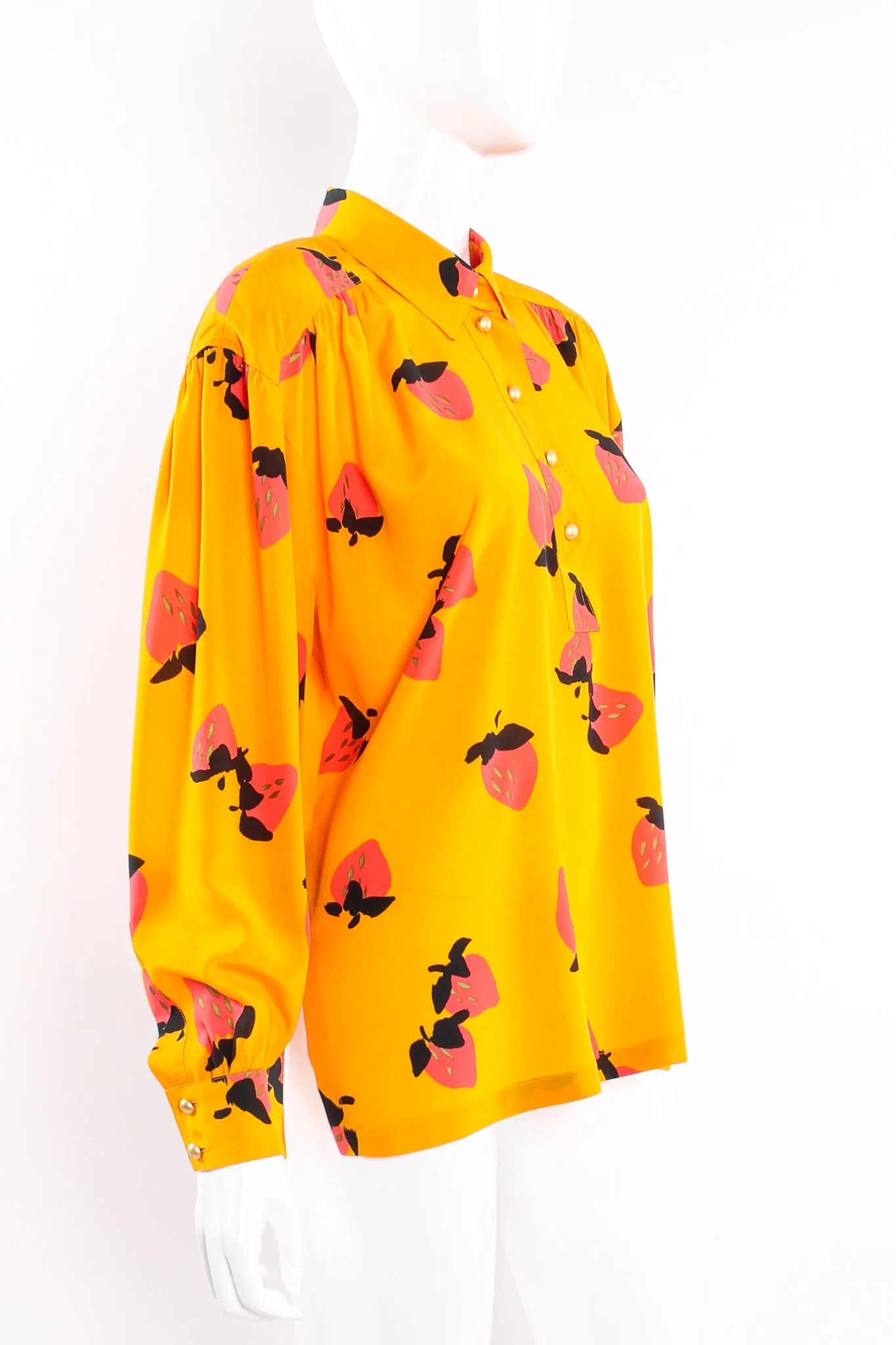 Strawberry Silk Popover Blouse