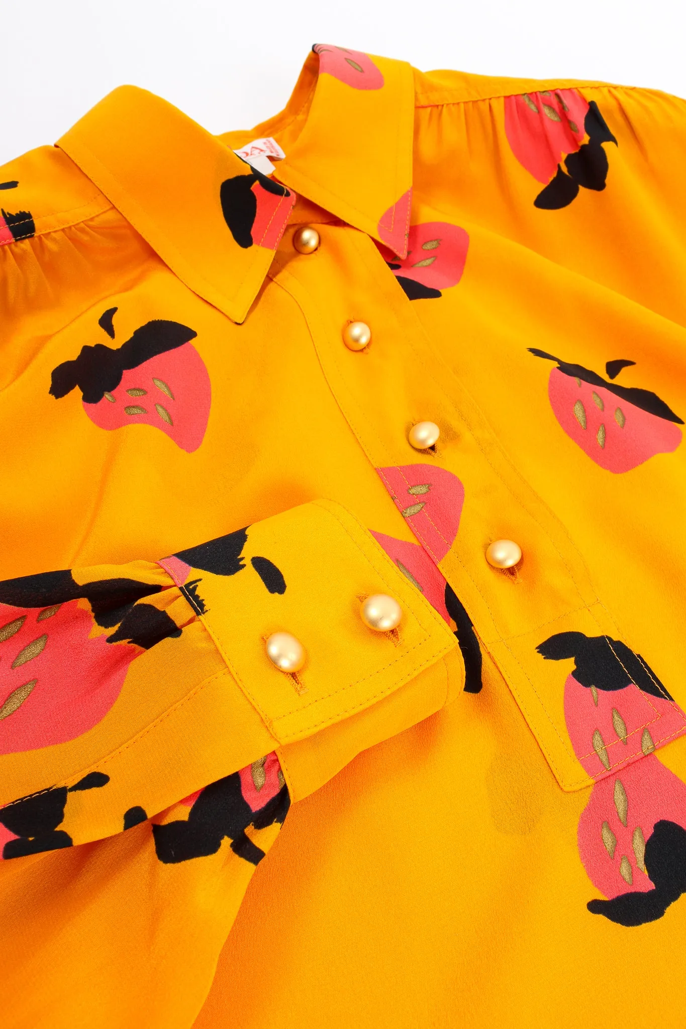Strawberry Silk Popover Blouse