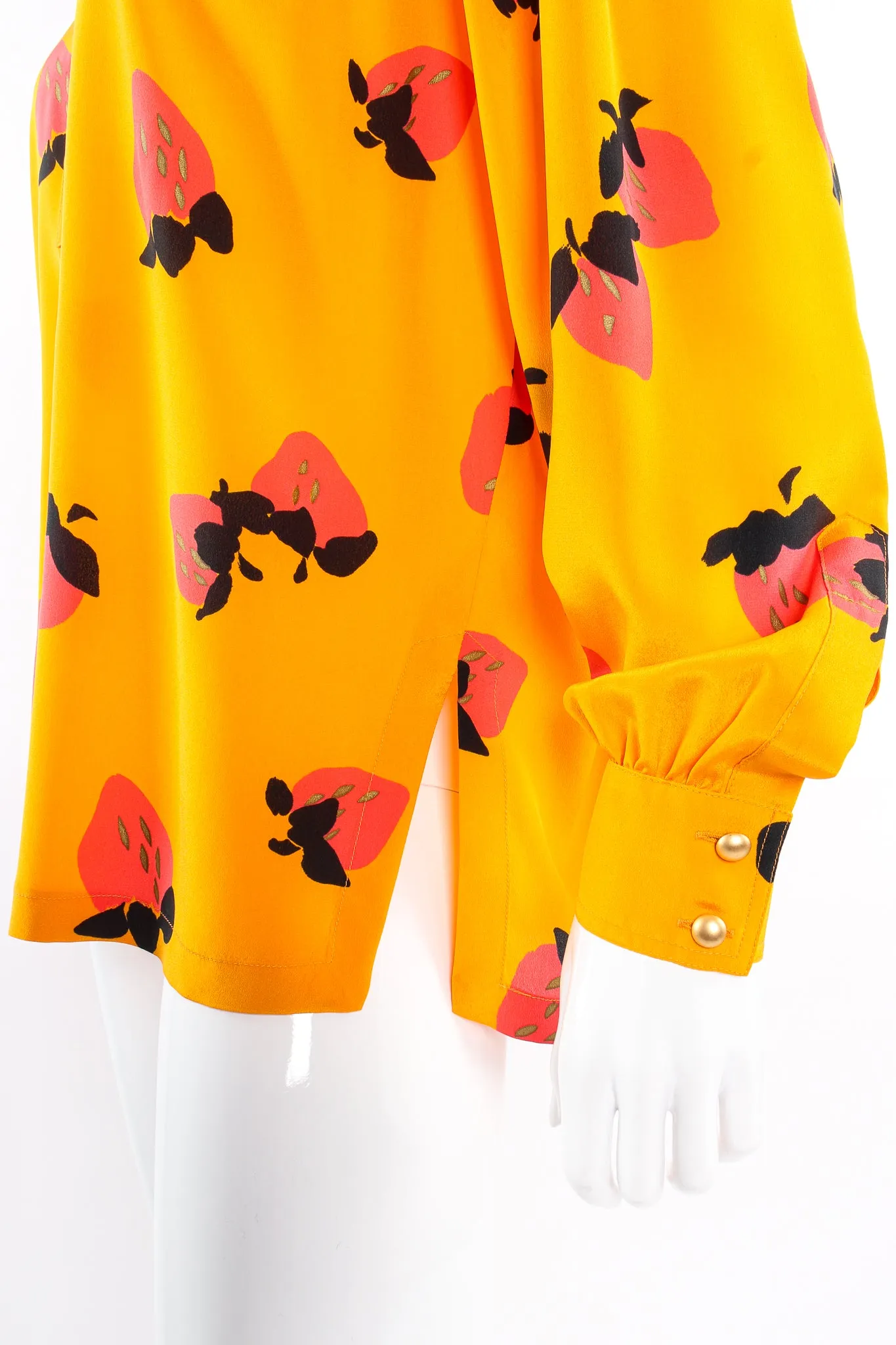 Strawberry Silk Popover Blouse