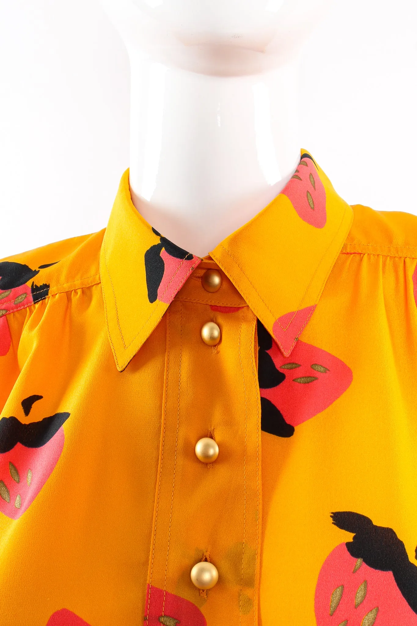 Strawberry Silk Popover Blouse