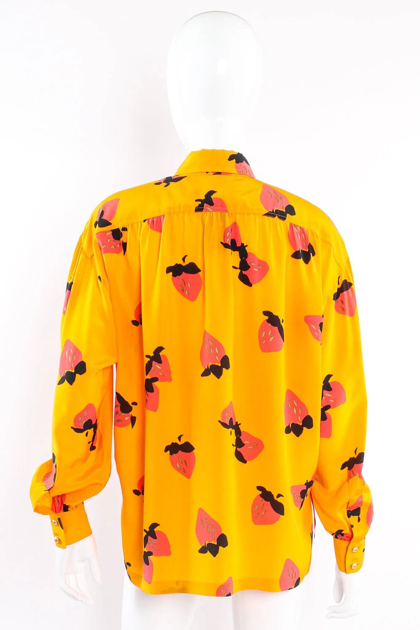 Strawberry Silk Popover Blouse