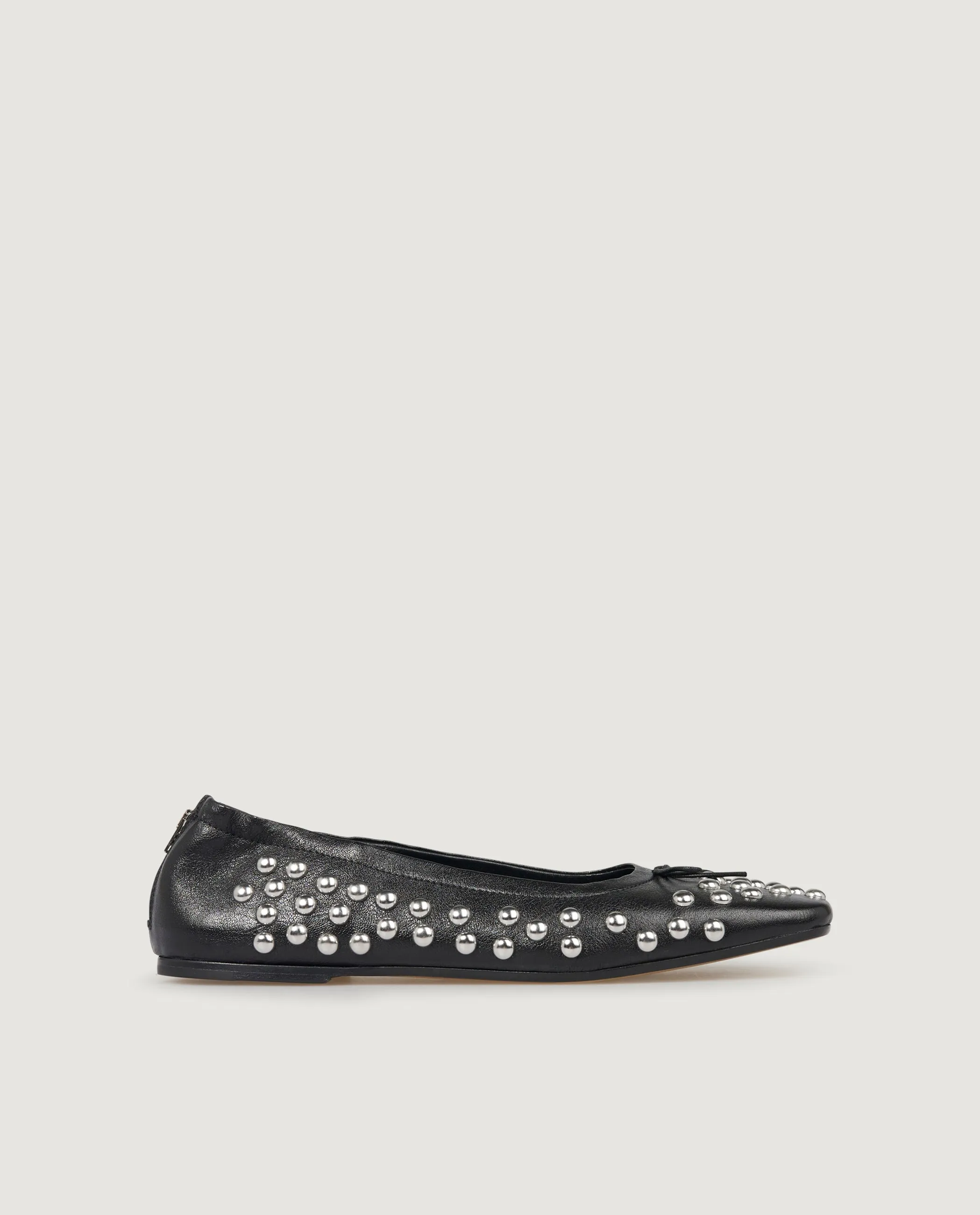 Studded Ballet Flats - Zwart