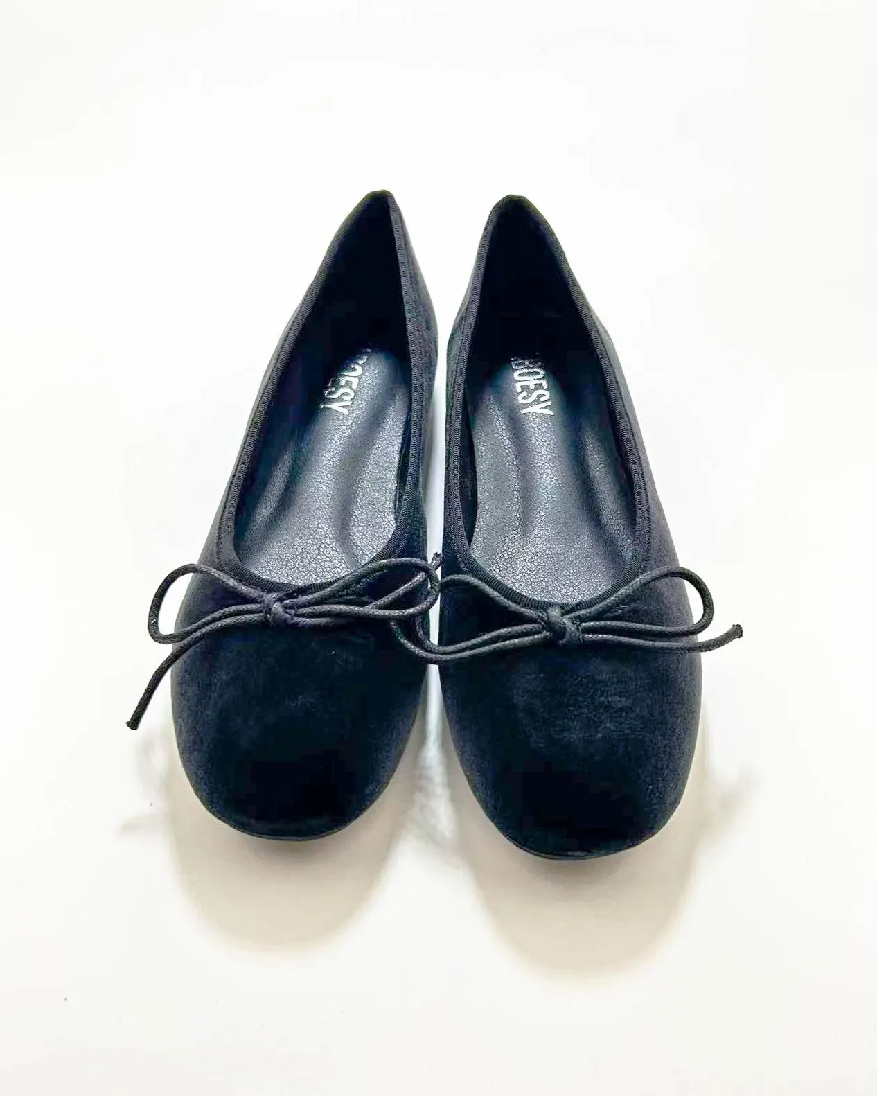 Suede Round Toe Ballet Flats