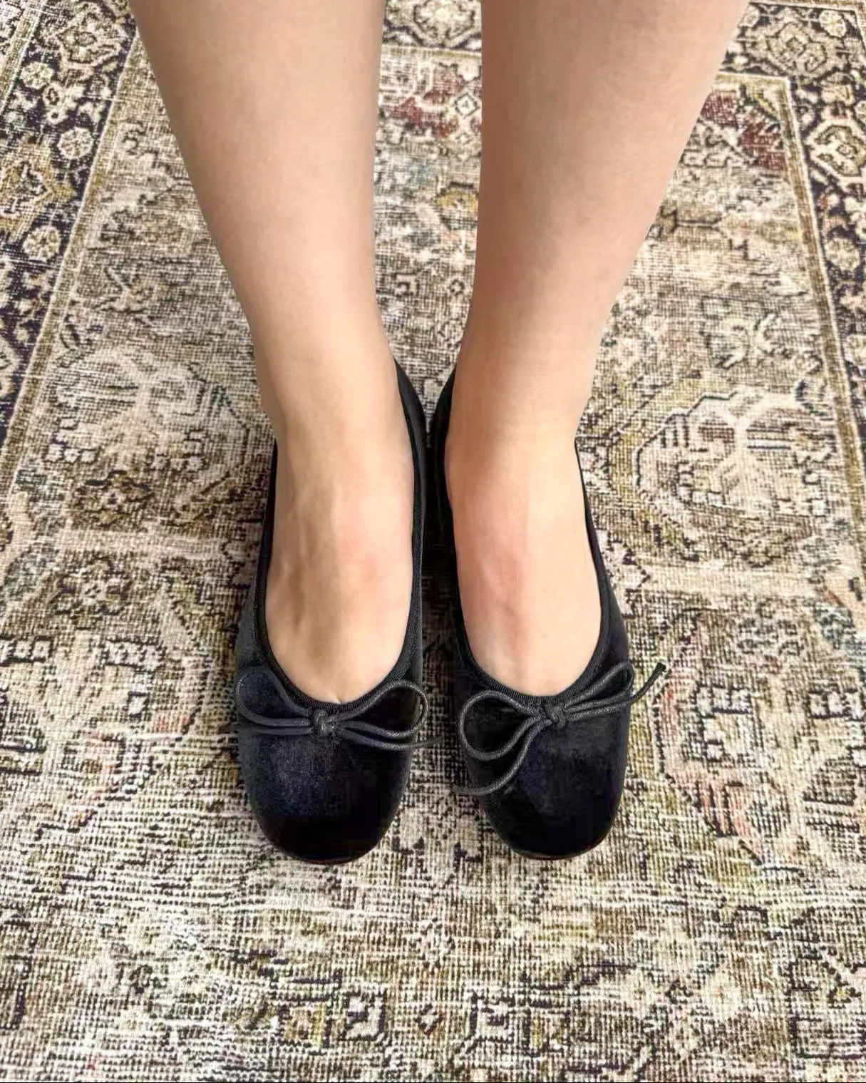 Suede Round Toe Ballet Flats