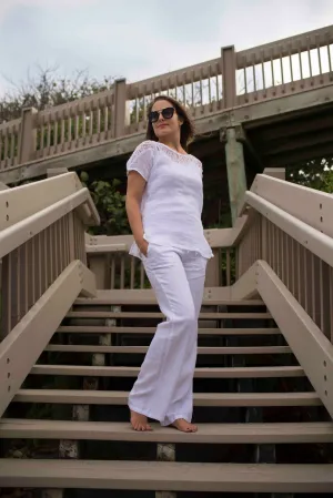 Thea - Greece Linen Pants | Resort Wear Bottoms