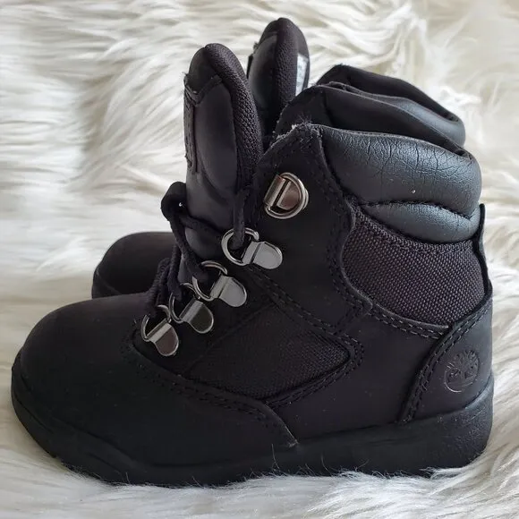 Timberland Black Toddler Waterproof Cushioned Field Boot SZ 9