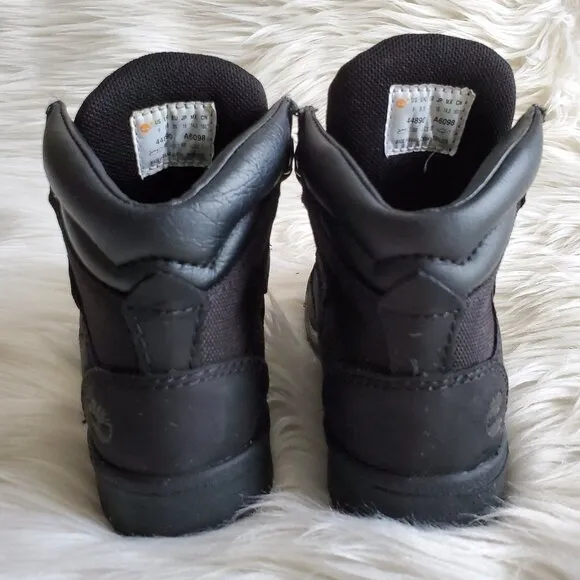 Timberland Black Toddler Waterproof Cushioned Field Boot SZ 9