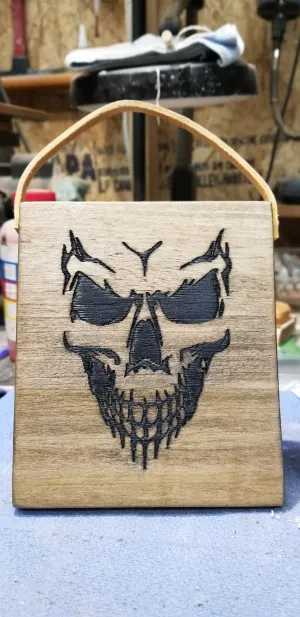 Two faced Fawkes - Skull vintage art decor