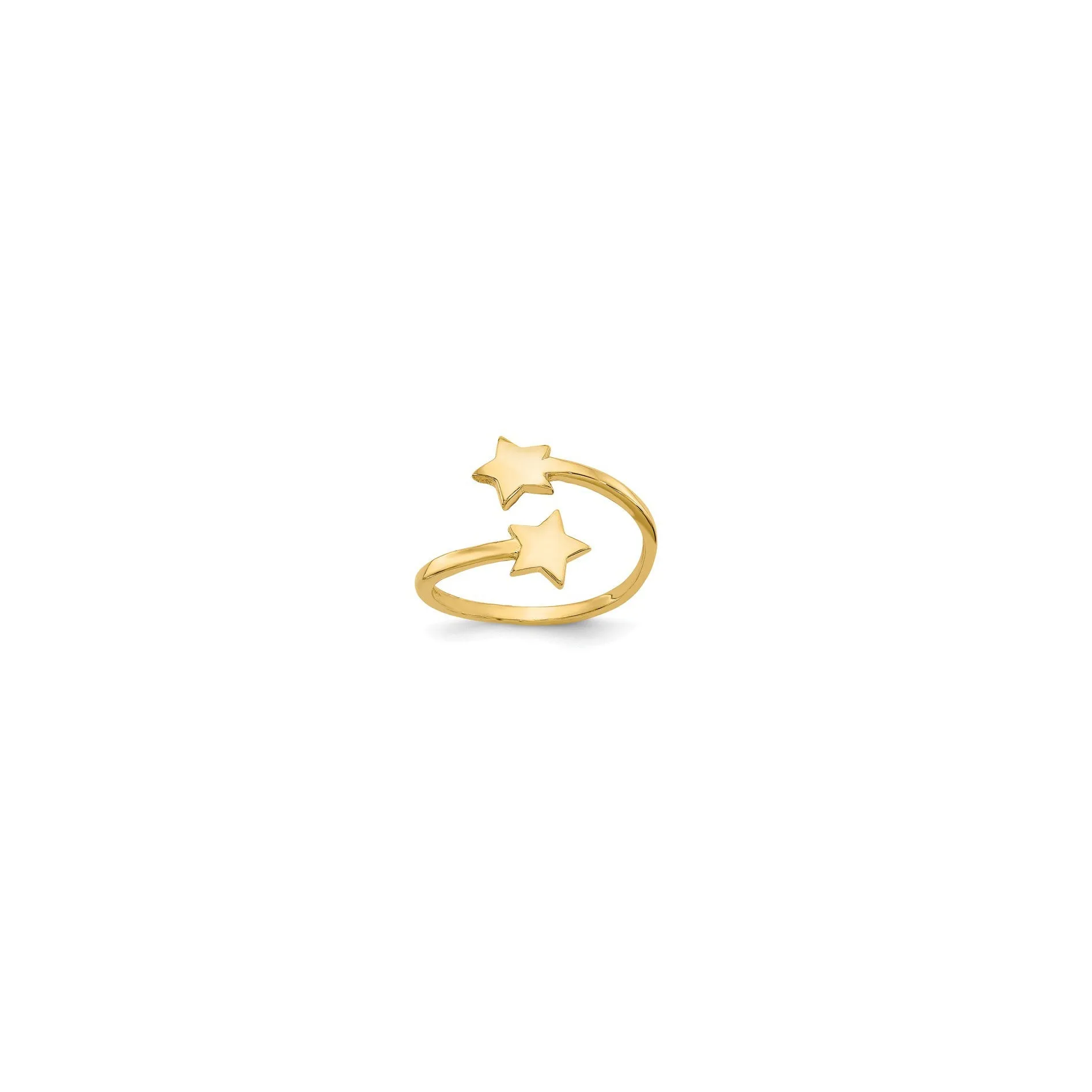 Two Stars Toe Ring (14K)