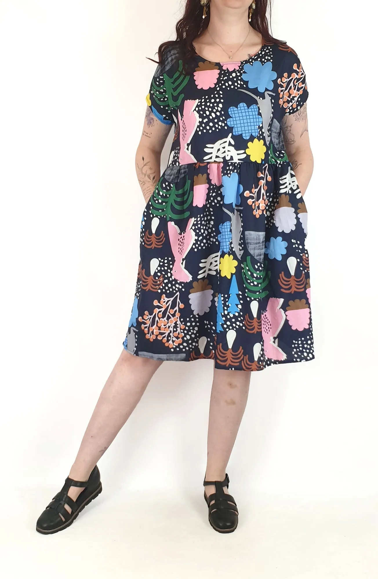 Unique print dress size M