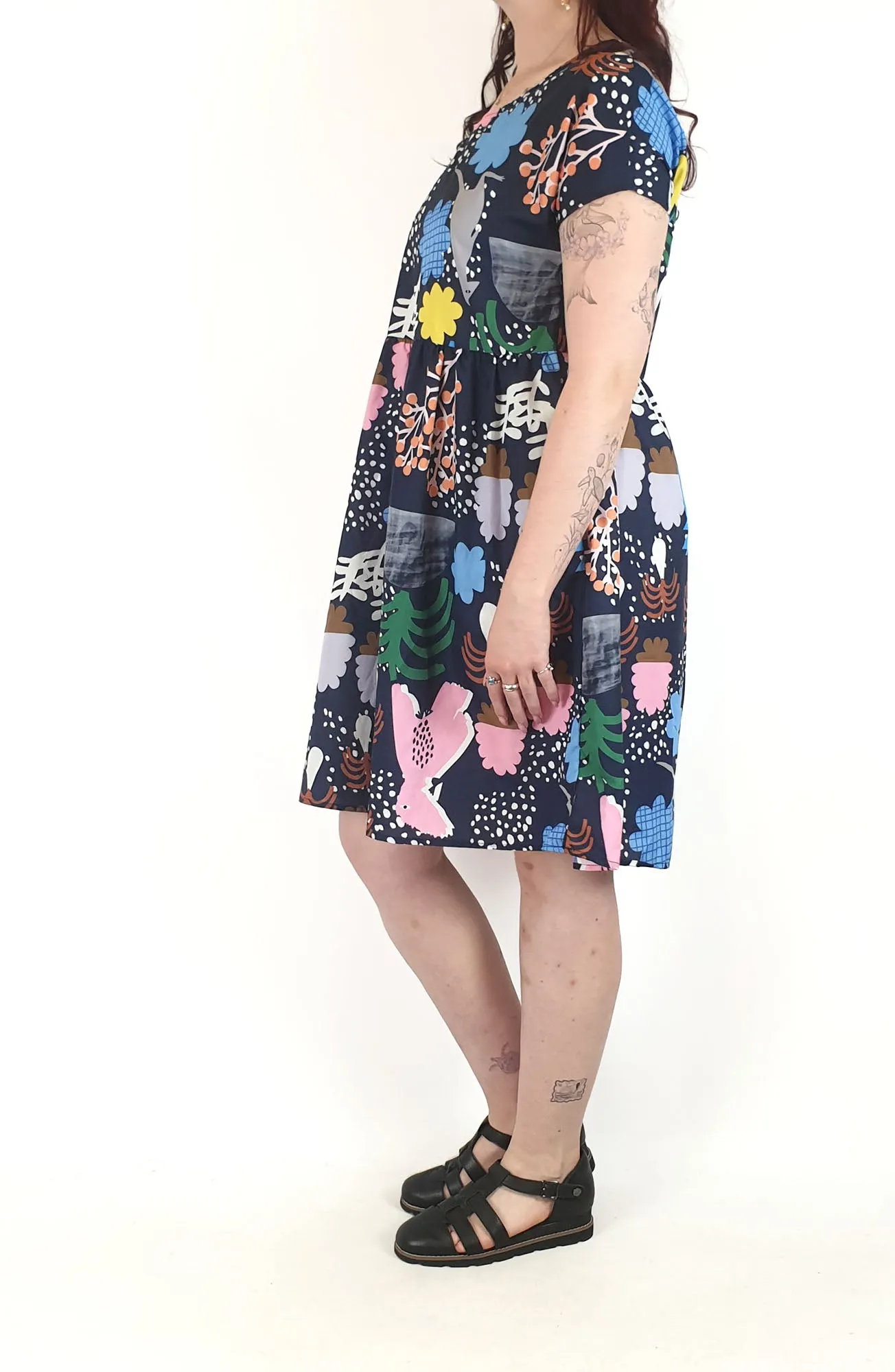 Unique print dress size M