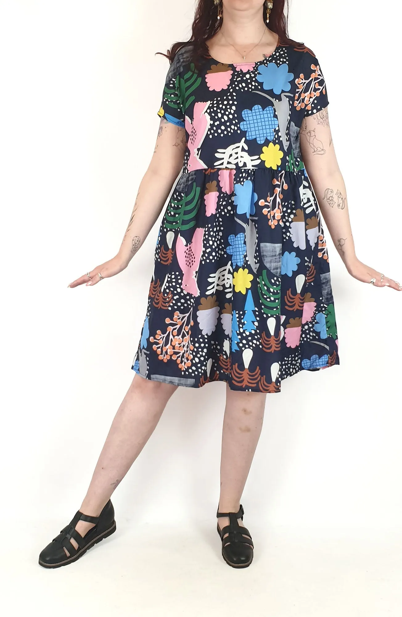 Unique print dress size M