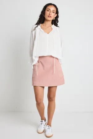 Valid Blush Cord Mini Skirt