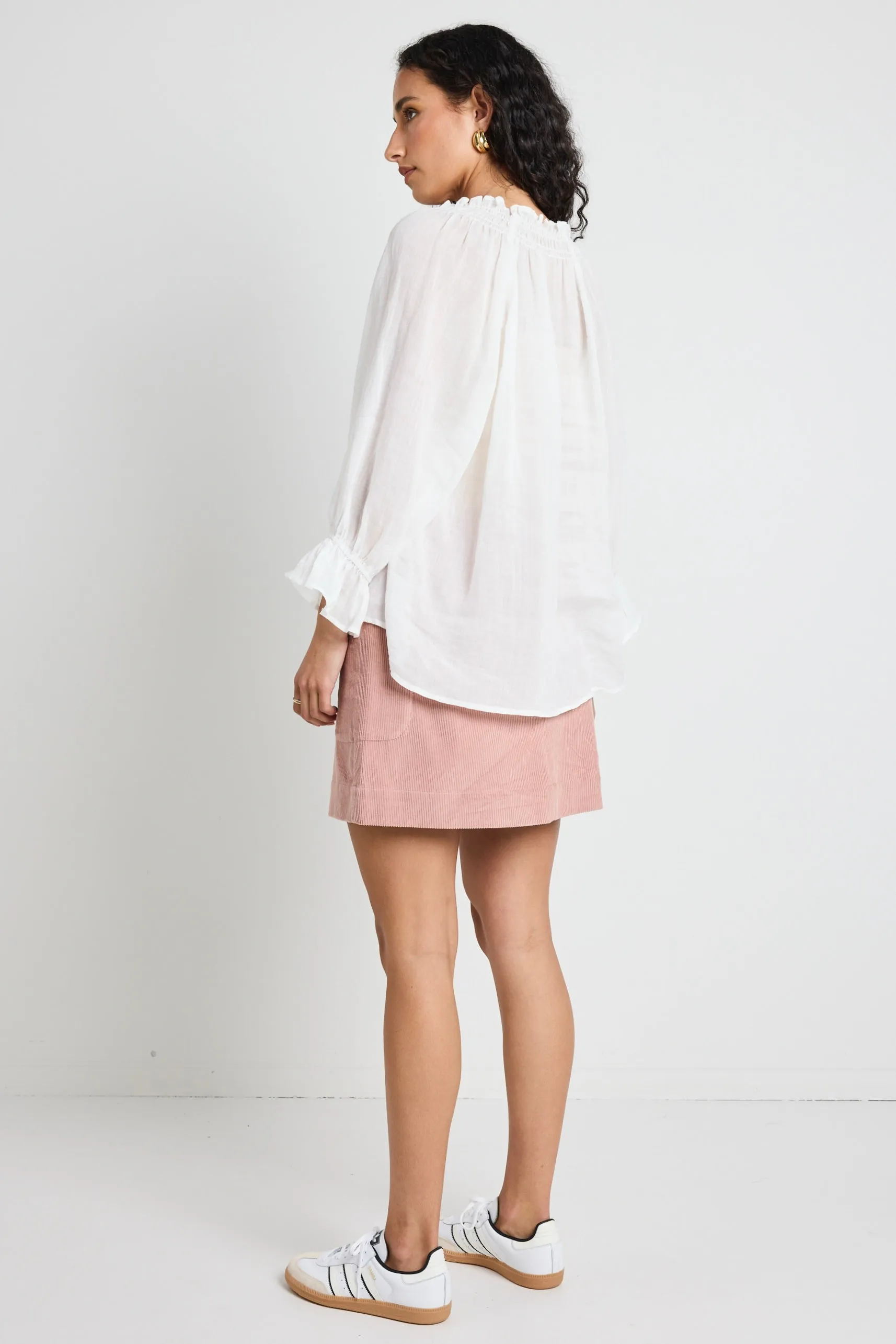 Valid Blush Cord Mini Skirt
