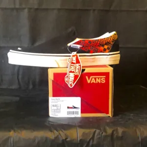 Vans Logo flame size 10 mens new inbox - slip on