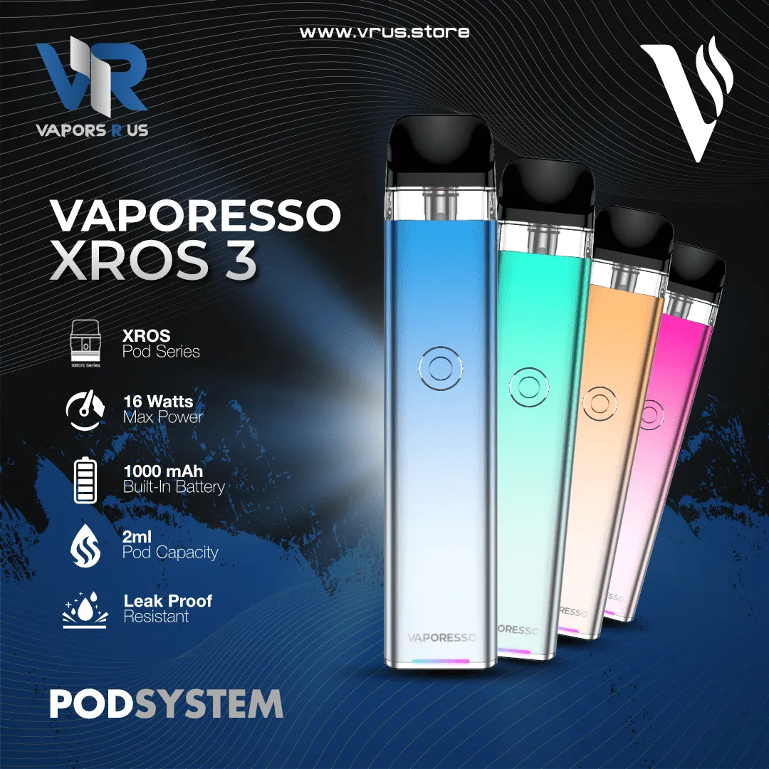VAPORESSO - XROS 3 16W Pod Kit 1000mAh