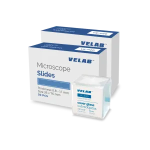 VE-P20 Microscope Slides & 100 pcs VE-C20 (20X20 mm)cover glasses