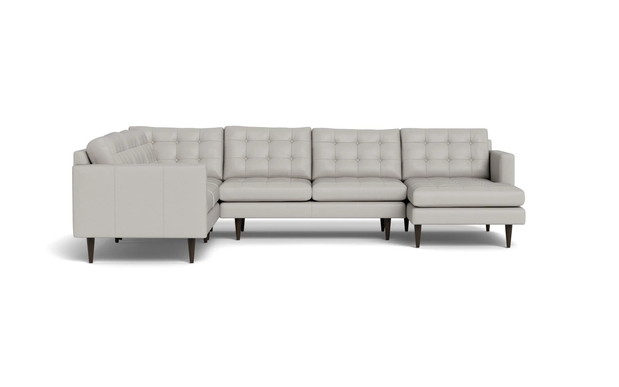 Wallace 131" Leather Corner Sectionals w. Right Chaise