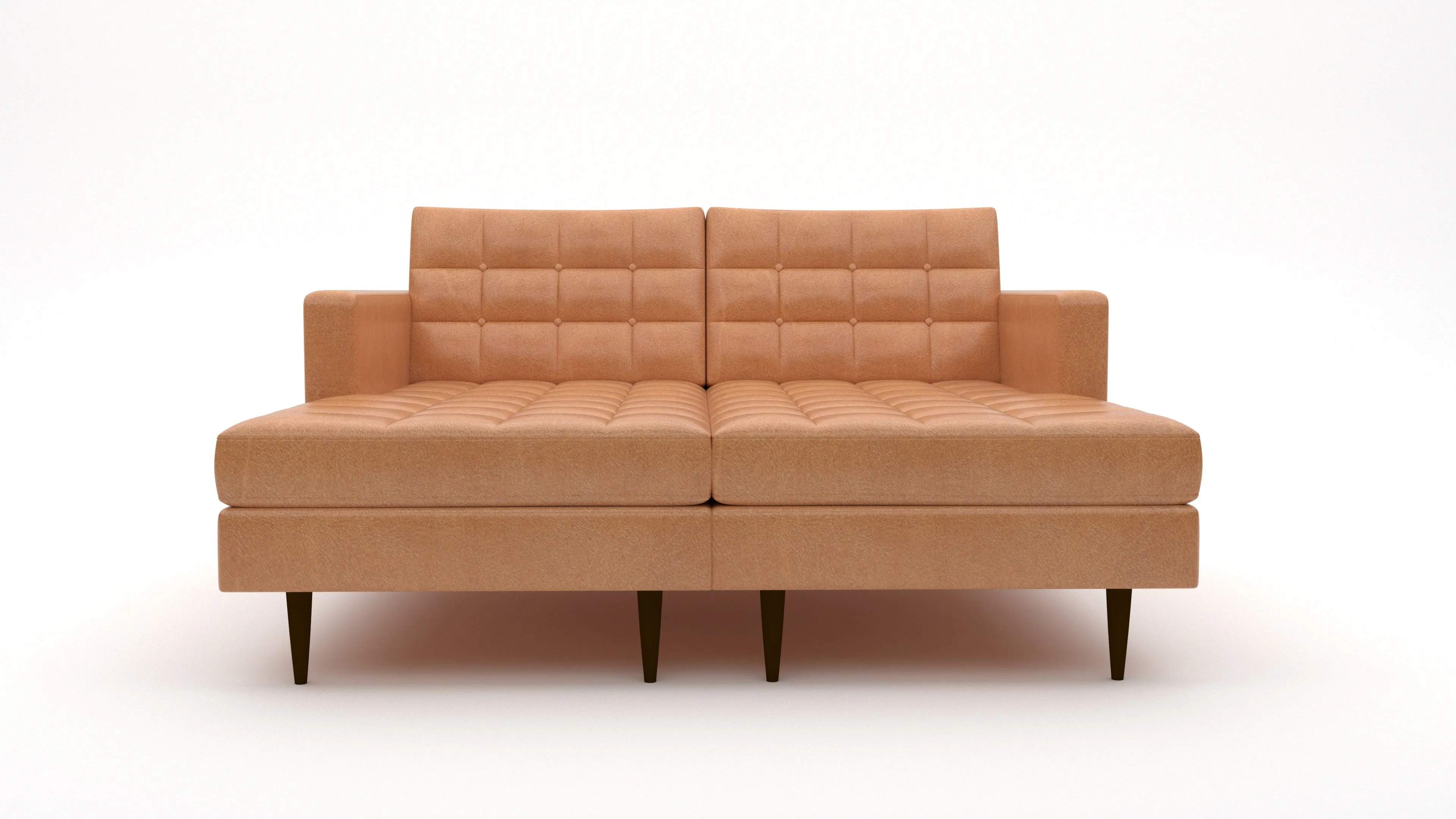 Wallace 66" Leather Double Chaise