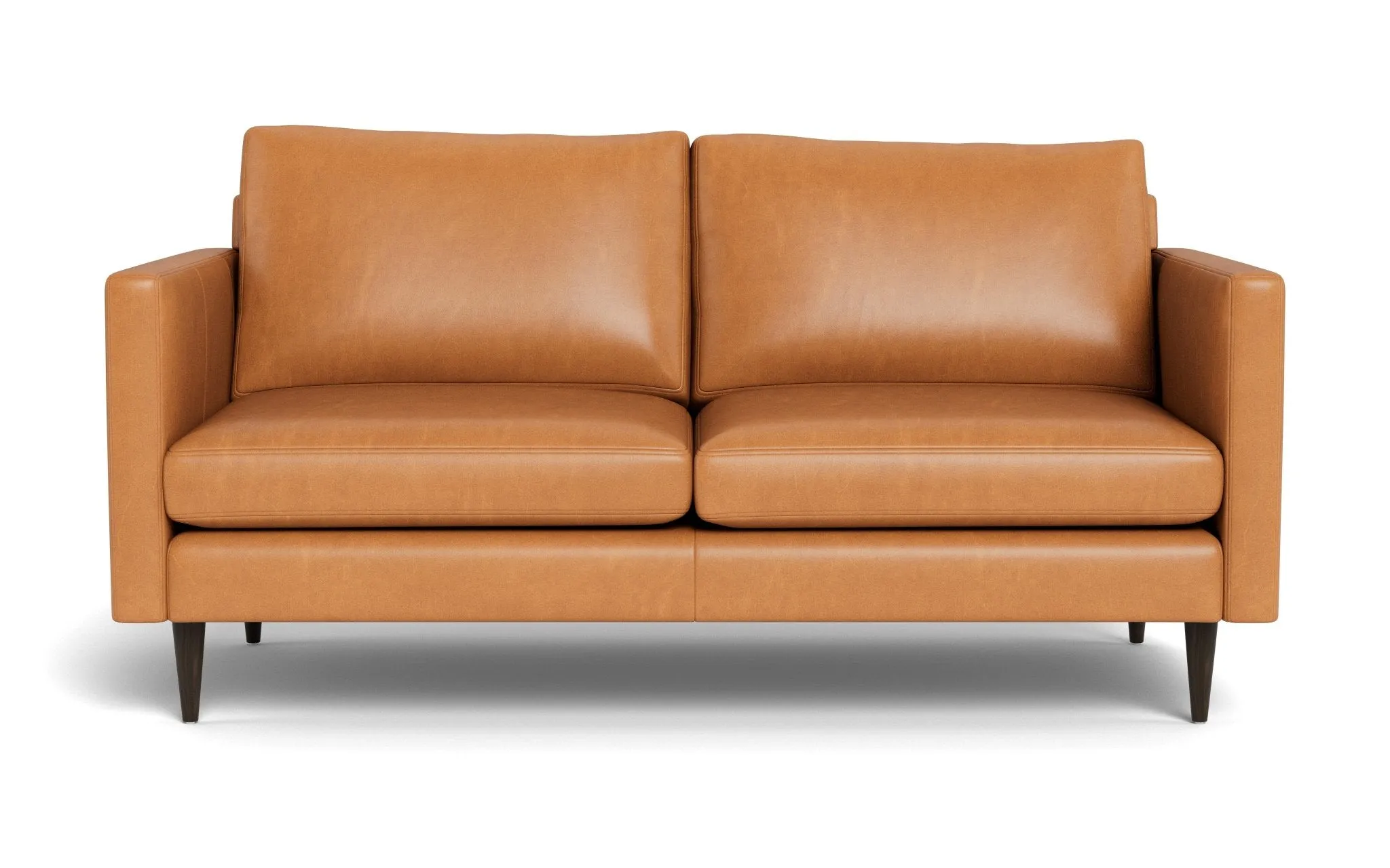 Wallace 69" Leather Untufted Loveseat