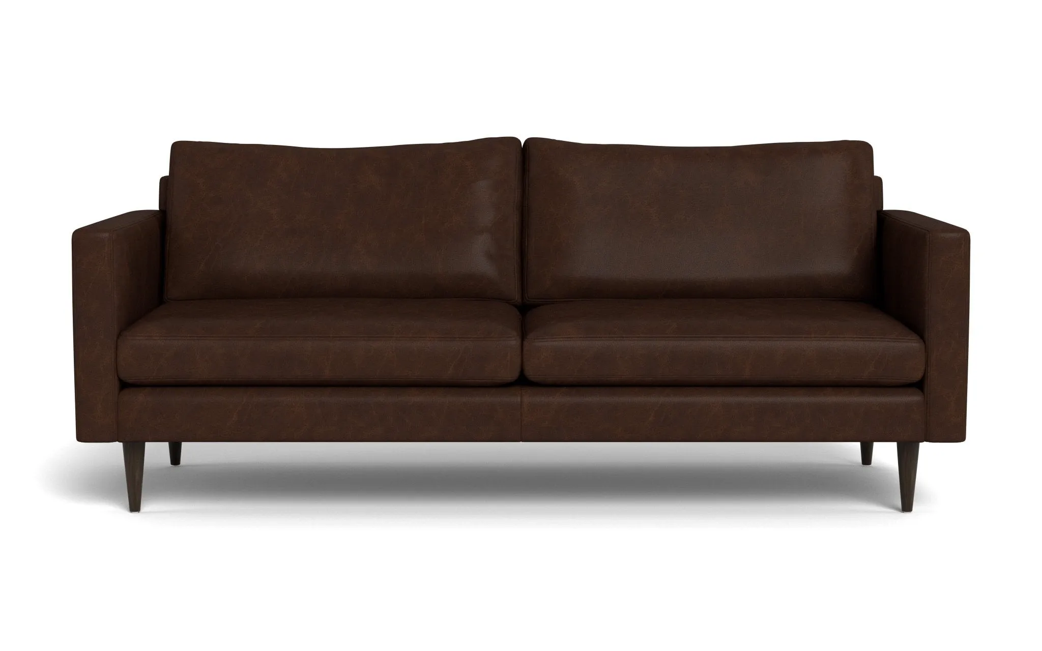 Wallace 85" Leather Untufted Sofa