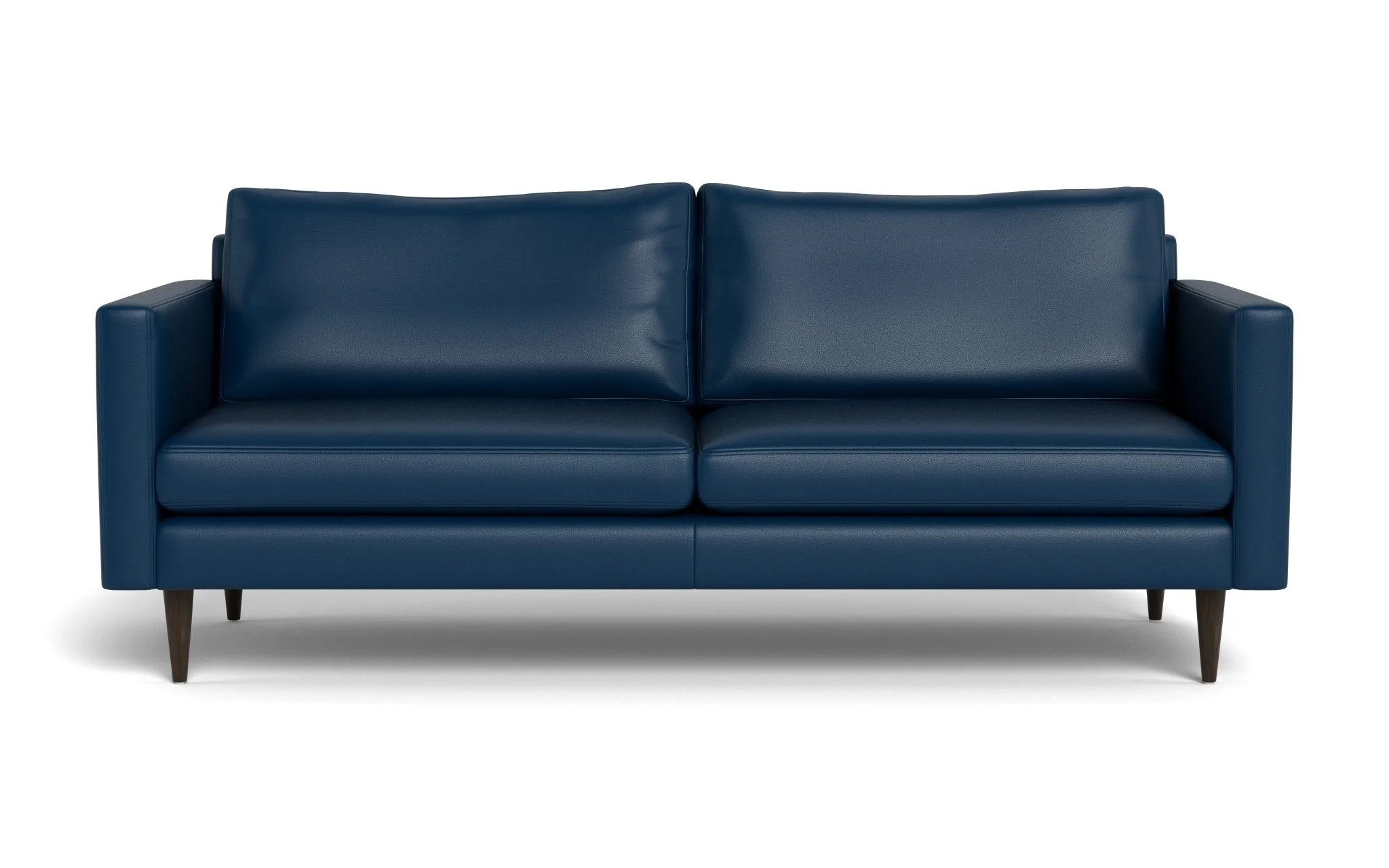 Wallace 85" Leather Untufted Sofa