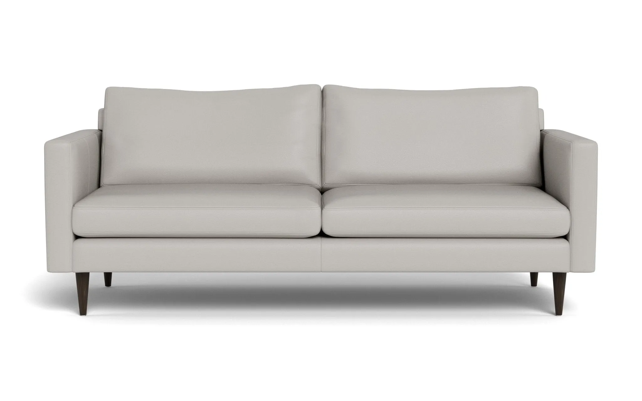 Wallace 85" Leather Untufted Sofa