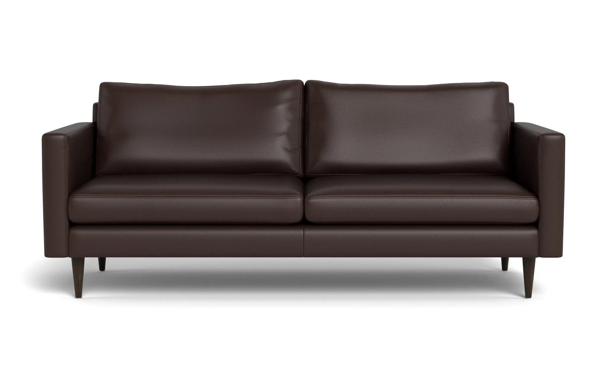 Wallace 85" Leather Untufted Sofa