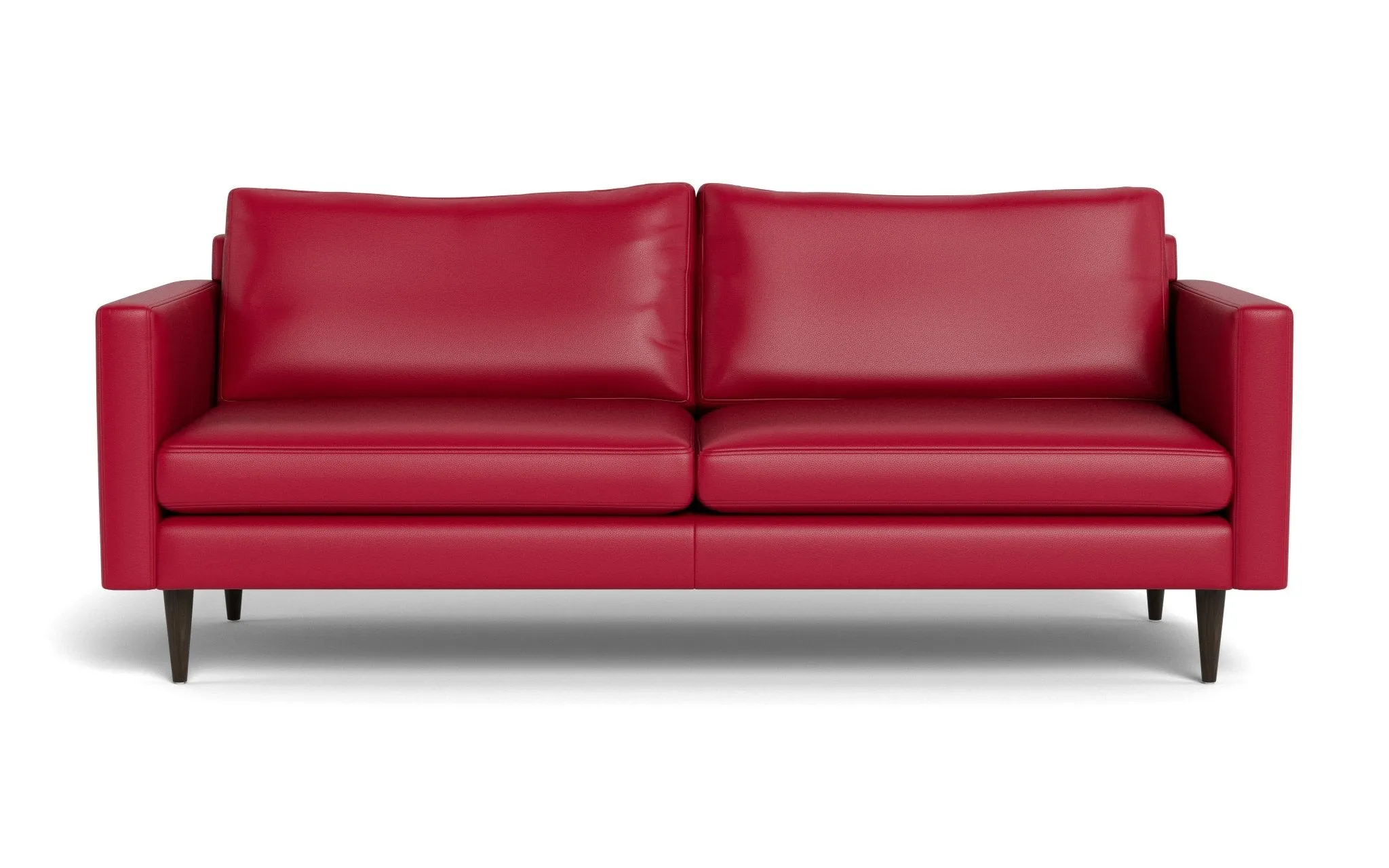 Wallace 85" Leather Untufted Sofa