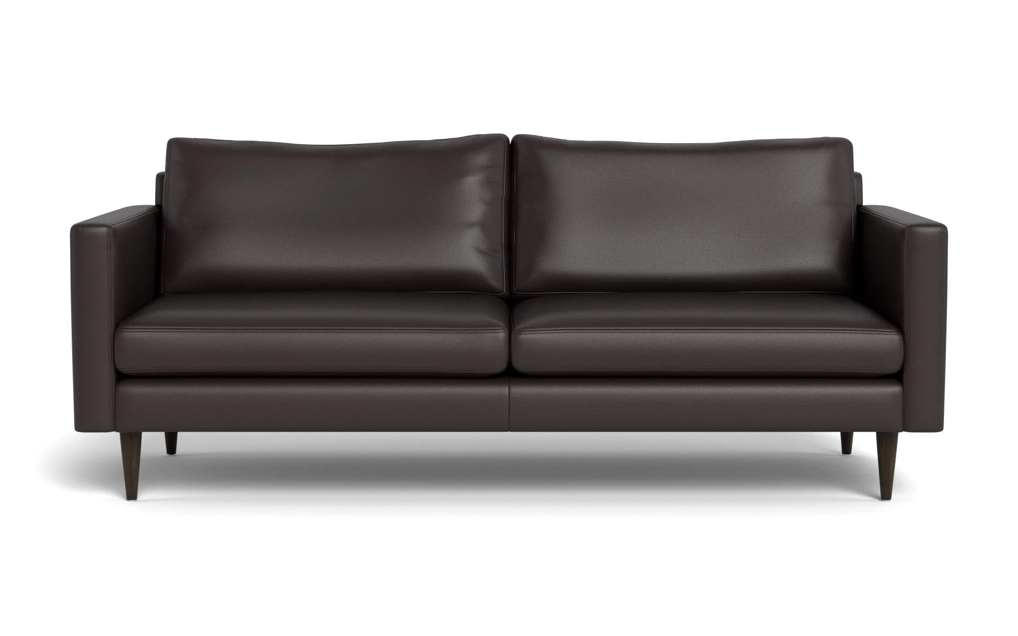 Wallace 85" Leather Untufted Sofa