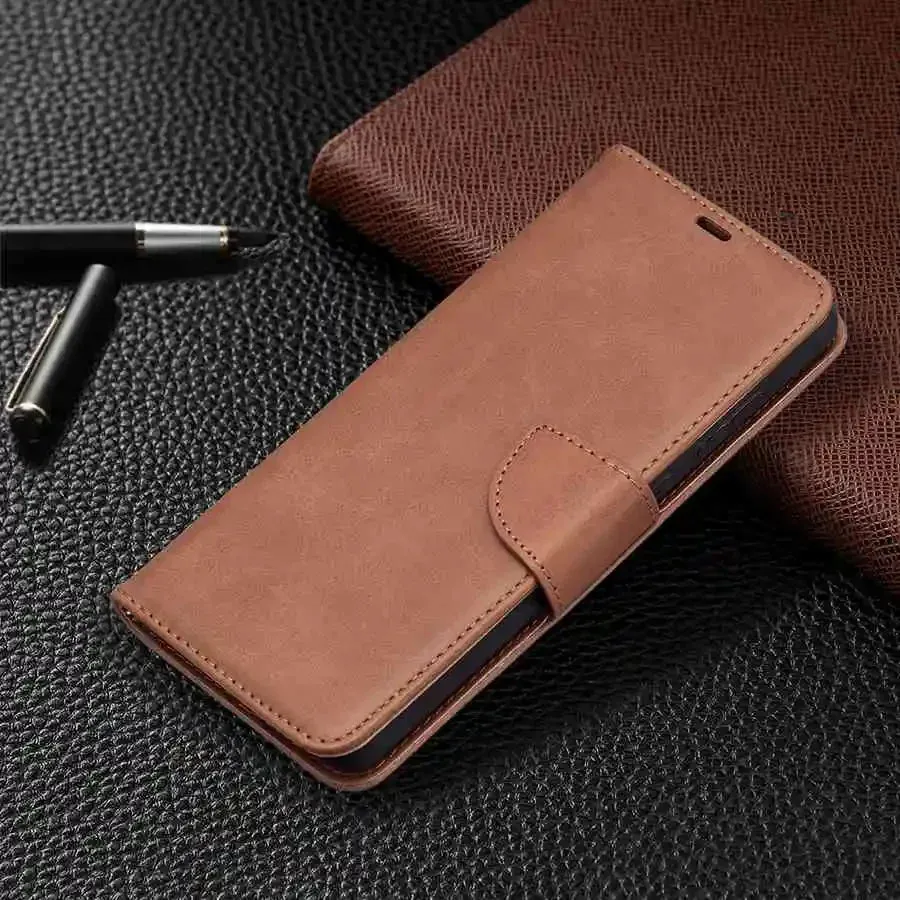 Wallet Sheepskin Leather Flip Case For Samsung Galaxy